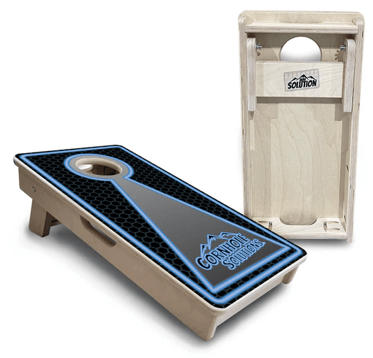 Mini Cornhole Boards - Neon CS Logo - Everest Cornhole