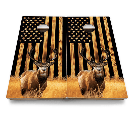 Colorful Deer & Fish Cornhole Boards - Backyard Series - Everest Cornhole