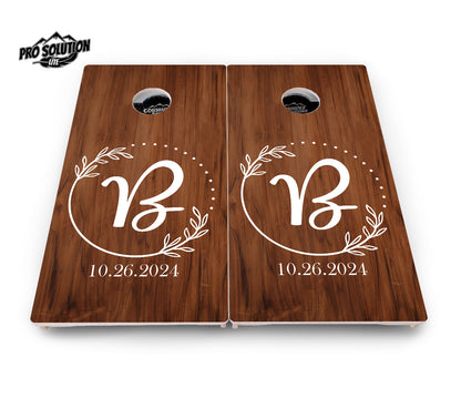 Laurel Wreath Cornhole Boards - c Birch - Pro Solution Lite Series