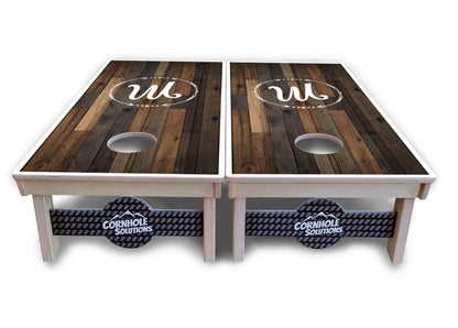 Wood Wreath Letter Cornhole Boards - Professional Tournament Series