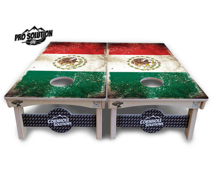 Mexico Flag Cornhole Boards - Pro Solution Lite Series