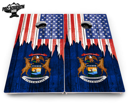 State Flag Designs Massachusetts to New Jersey Cornhole Boards - Pro Solution Elite Series