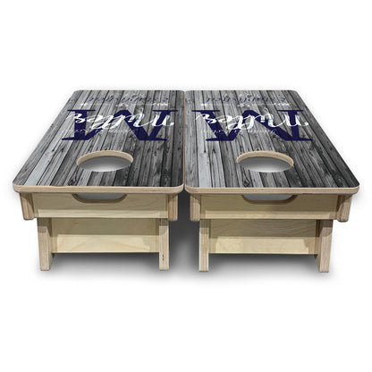 Mini Cornhole Boards - Grey Slat Wood