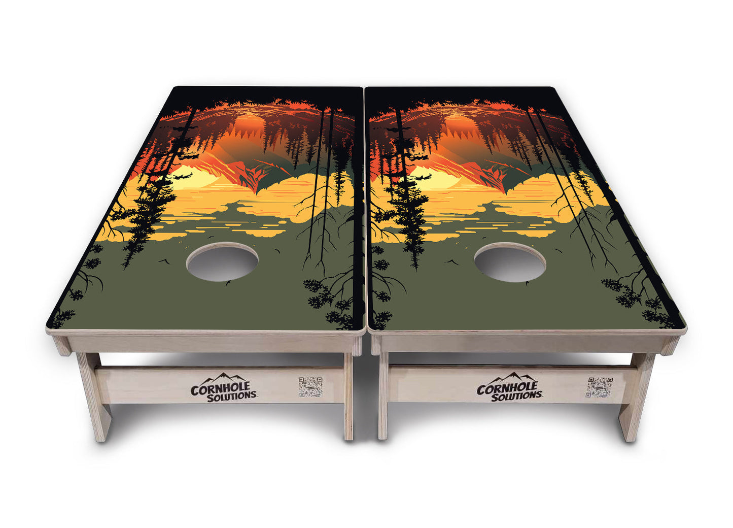 Mountain Sunset Cornhole Boards - Professional Tournament Series