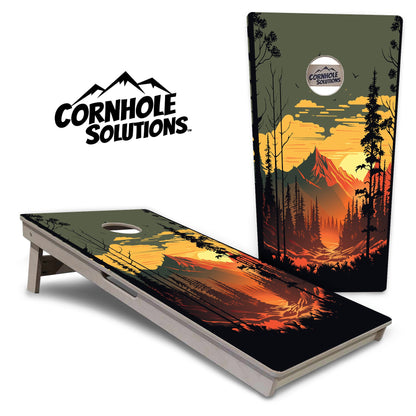 Mountain Sunset Cornhole Boards - Professional Tournament Series