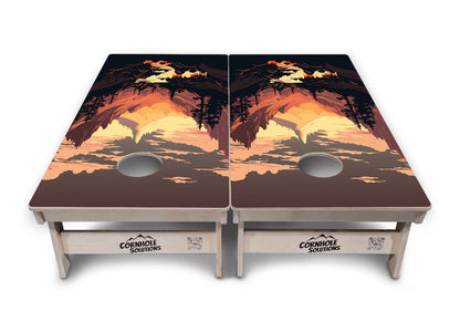 Mountain Sunset Cornhole Boards - Professional Tournament Series