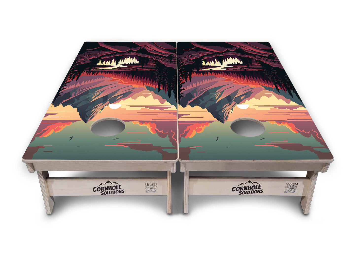 Mountain Sunset Cornhole Boards - Professional Tournament Series