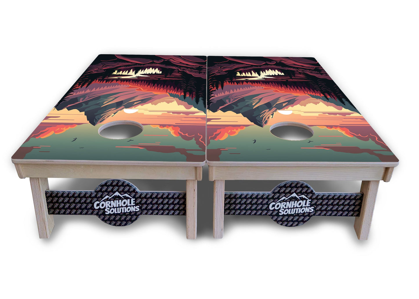 Mountain Sunset Cornhole Boards - Professional Tournament Series