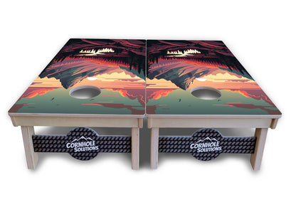 Mountain Sunset Cornhole Boards - Professional Tournament Series