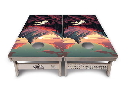 Mountain Sunset Cornhole Boards - Professional Tournament Series