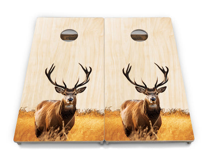 Natural Deer & Fish Cornhole Boards - Professional Tournament Series
