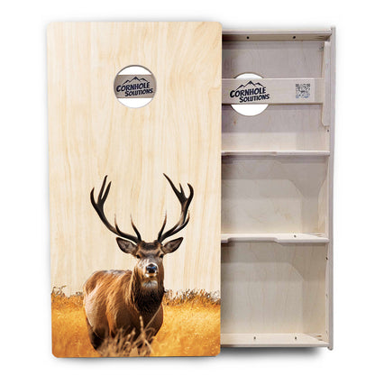 Natural Deer & Fish Cornhole Boards - Professional Tournament Series