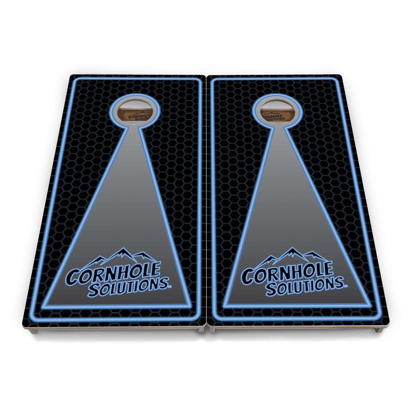 Neon Keyhole Cornhole Boards - Professional Tournament Series