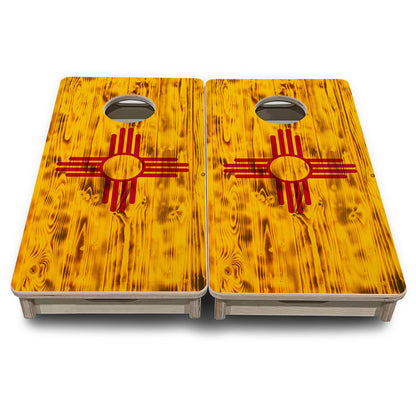 Mini Cornhole Boards - New Mexico Flag