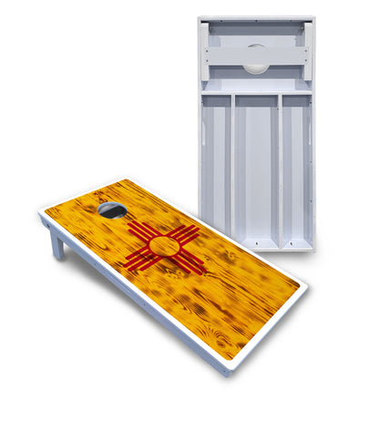 New Mexico Flag Cornhole Boards - All Weather Series