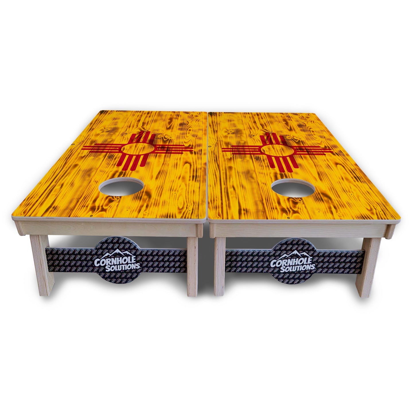 New Mexico Flag Cornhole Boards - Professional Tournament Series