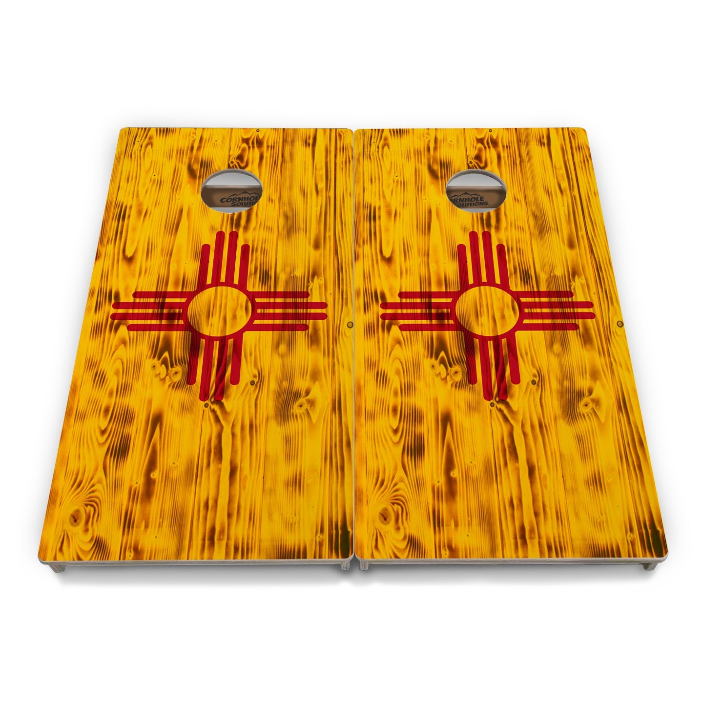 New Mexico Flag Cornhole Boards - Professional Tournament Series