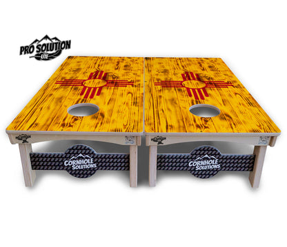 New Mexico Flag Cornhole Boards - Pro Solution Lite Series