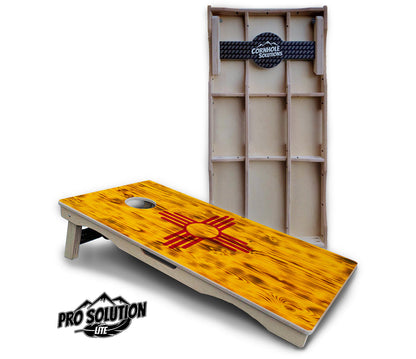 New Mexico Flag Cornhole Boards - Pro Solution Lite Series
