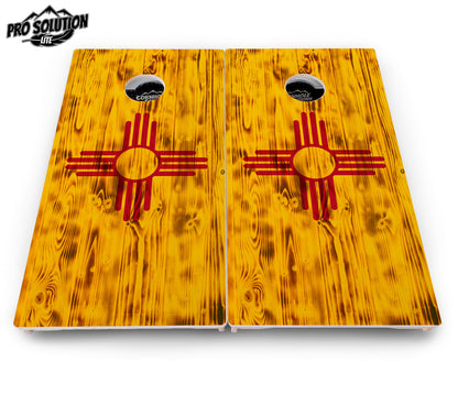New Mexico Flag Cornhole Boards - Pro Solution Lite Series