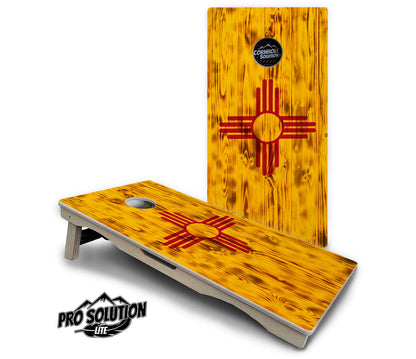 New Mexico Flag Cornhole Boards - Pro Solution Lite Series