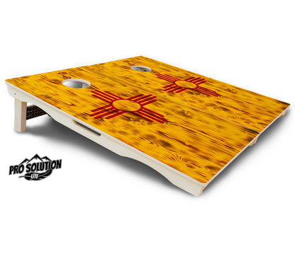 New Mexico Flag Cornhole Boards - Pro Solution Lite Series