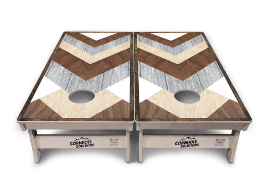 Pallet Wood Pattern Cornhole Boards - Professional Tournament Series