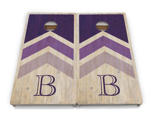 Wedding Arrows Cornhole Boards - Professional Tournament Series - Purple