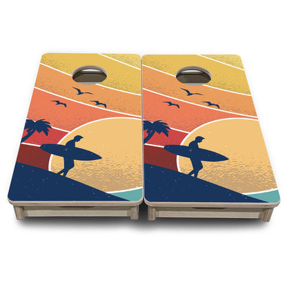 Mini Cornhole Boards - Retro Beach