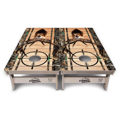 Scope Deer & Fish Plank Cornhole Boards - Professional Tournament Series