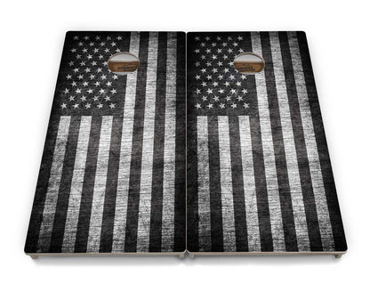 Monochrome Flag Cornhole Boards - Professional Tournament Series