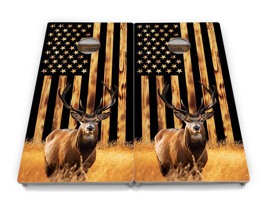 Colorful Deer & Fish Cornhole Boards - Professional Tournament Series