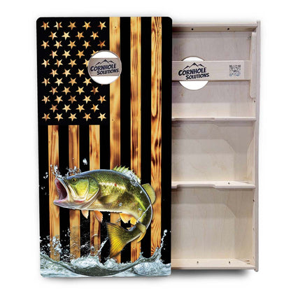 Colorful Deer & Fish Cornhole Boards - Professional Tournament Series