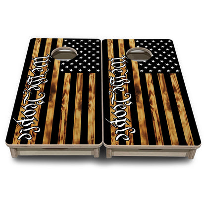 Mini Cornhole Boards - We The People USA Flag