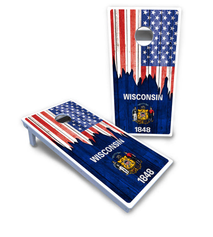 State Flag Designs South Dakota to Wyoming Cornhole Boards - All Weather Series