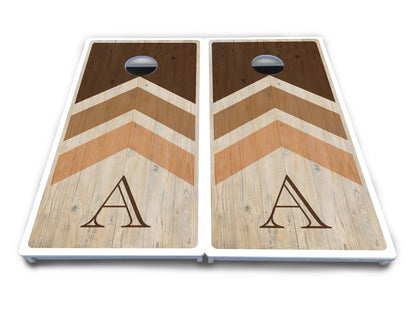 Wedding Arrows Cornhole Boards - All Weather Series - Natural