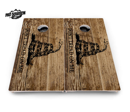 Wood Flag & DTOM Cornhole Boards - Pro Solution Lite Series