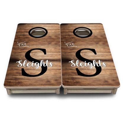 Mini Cornhole Boards - Wood Slat Name
