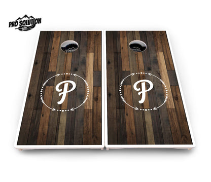 Wood Wreath Letter Cornhole Boards - Pro Solution Lite Series