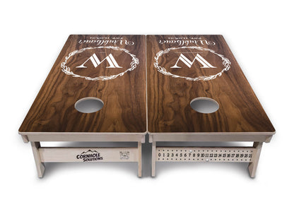 Wreath Design Cornhole Boards - Professional Tournament Series