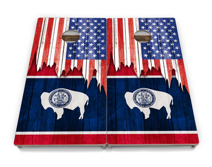 State Flags South Dakota to Wyoming Cornhole Boards - Professional Tournament Series
